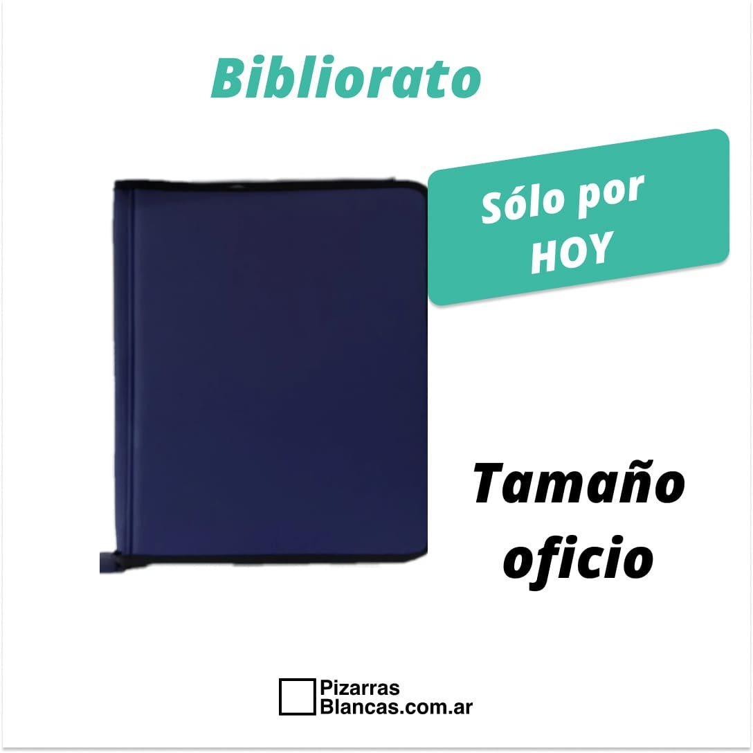 Bibliorato Oficio Azul C Cierre Librer A Pb Pizarras Blancas En Mendoza