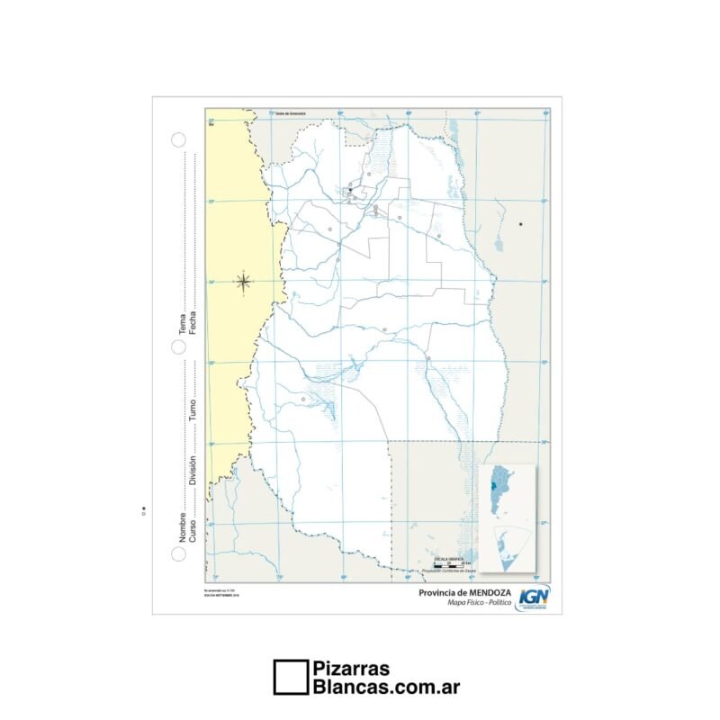 Mapa Mendoza Pol Tico N Librer A Pb Pizarras Blancas En Mendoza