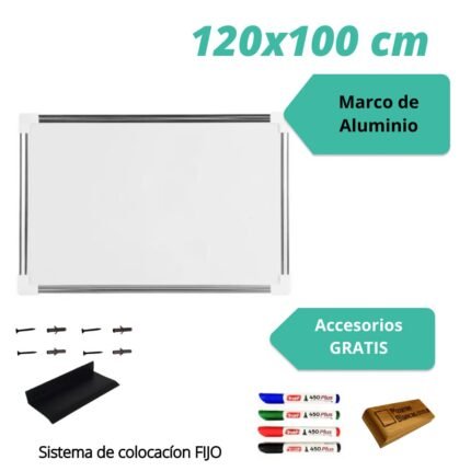 Pizarra Blanca Liviana 120x100cm