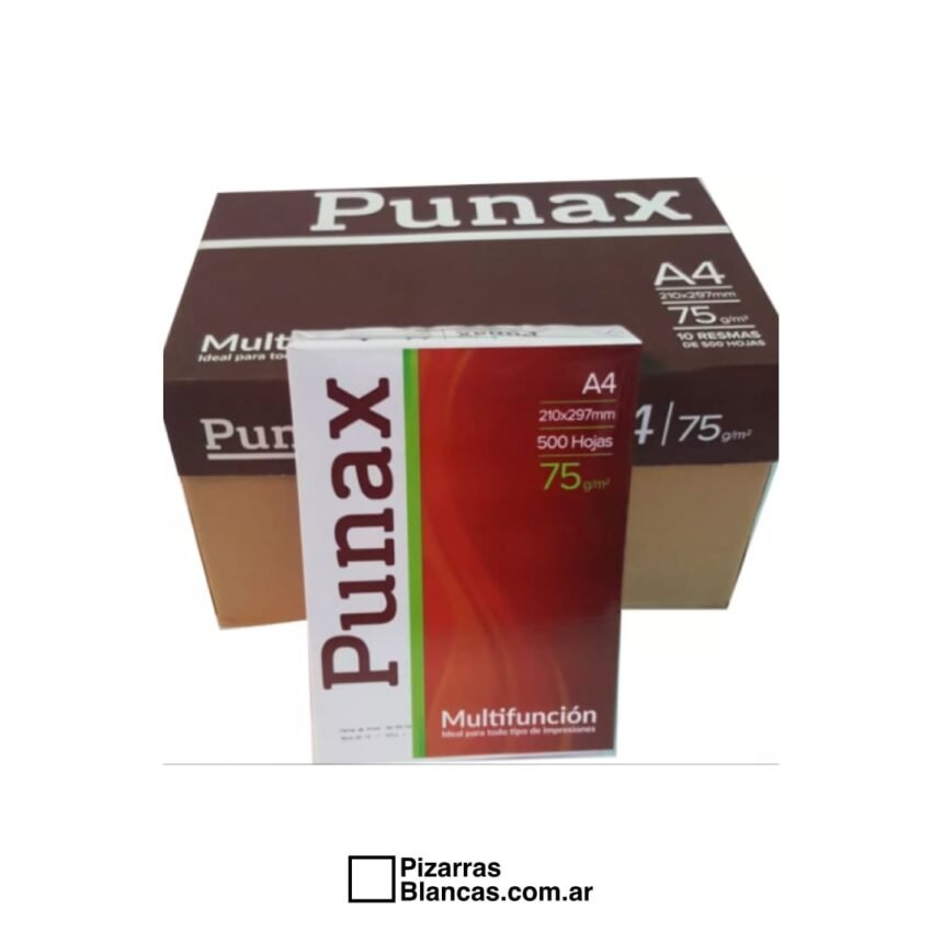 Caja De Resmas A4 Ledesma Punax 75gr Librería Pb Pizarras Blancas En Mendoza 9694