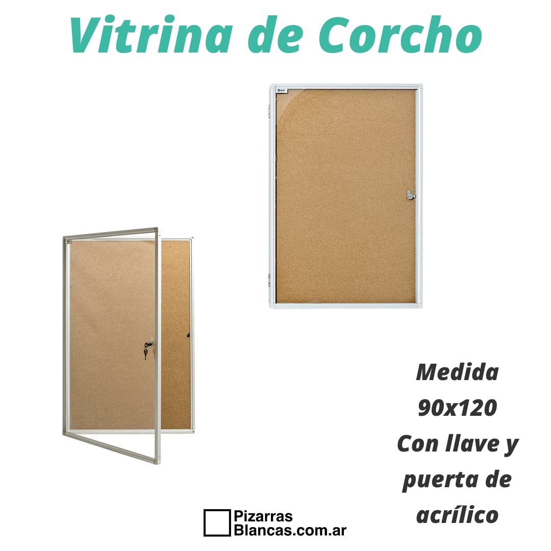 Vitrina de Corcho 120x90 - Librería PB-Pizarras Blancas en Mendoza