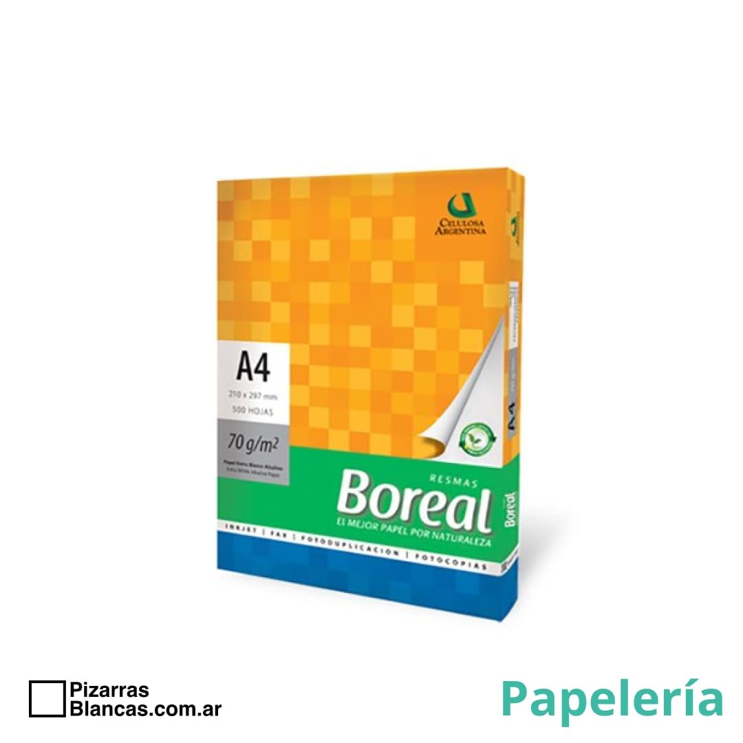 Resma A4 Boreal 80gr Librería Pb Pizarras Blancas En Mendoza