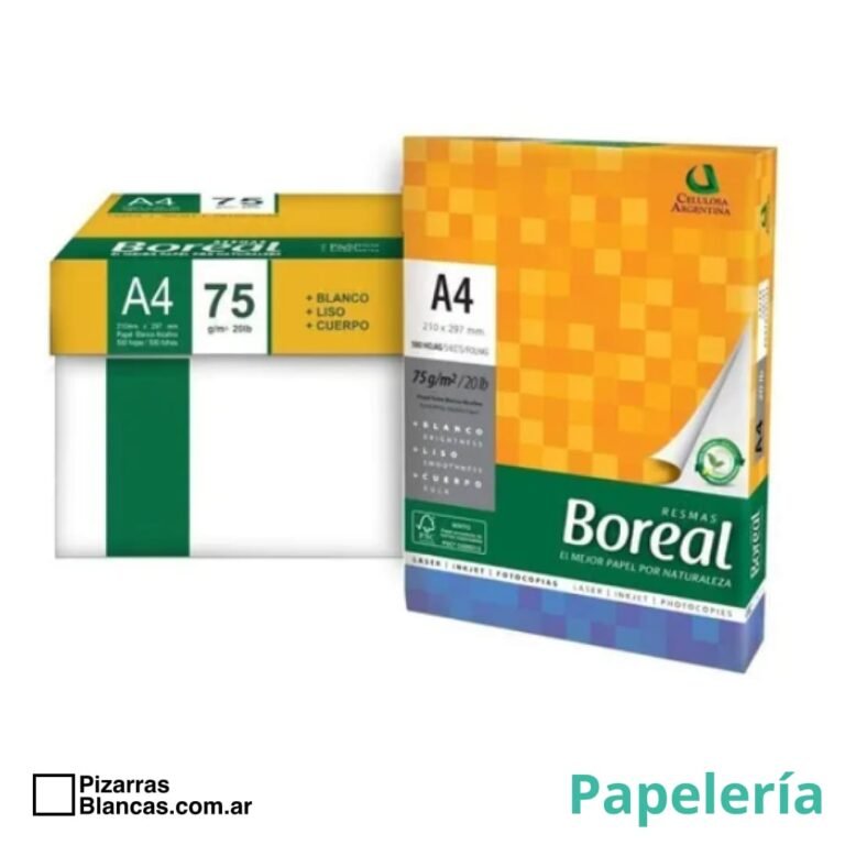 Caja De Resmas Resma A4 Boreal 70g 500 Hojas X10 U Librería Pb Pizarras Blancas En Mendoza 3142