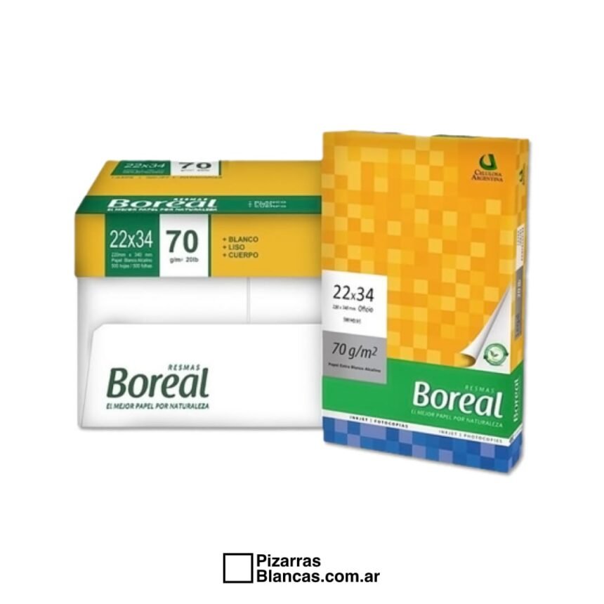 Caja De Resmas Boreal A4 70g 500h X10 U Librería Pb Pizarras Blancas En Mendoza 4916