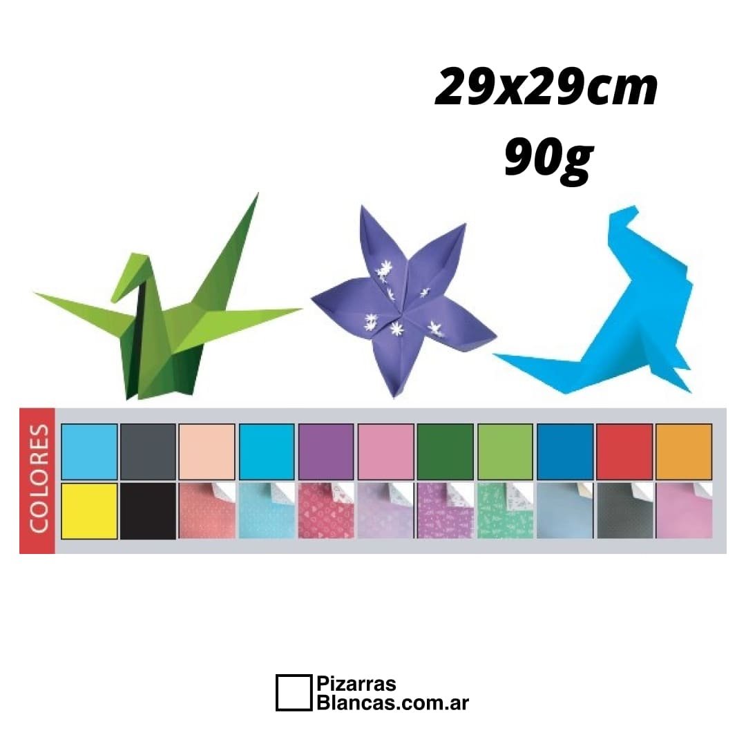 Papel Origami 29x29 90g x24 - Surtidas - Librería PB-Pizarras Blancas ...