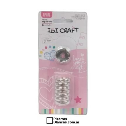 Discos de Expansión IBI 24mm - Corazón - x8 piezas - Plata