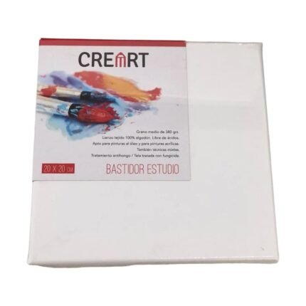 BASTIDOR ENTELADO CREART 20X20 CON CUÑAS-MOLDURA DE 1,7 X 2,5 CM