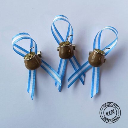 ESCARAPELA ARGENTINA ARTESANAL MATE X UNIDAD