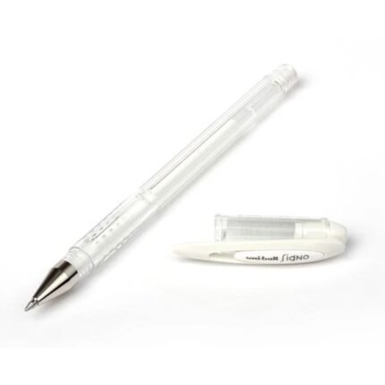 LAPICERA GEL ROLLER UNI SIGNO C/TRANS CREMOSO BLANCO