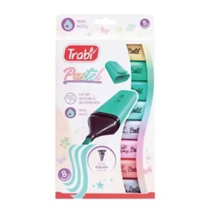 RESALTADOR TRABI HIGH TEXTER PASTEL EN BLISTER SURTIDO X8