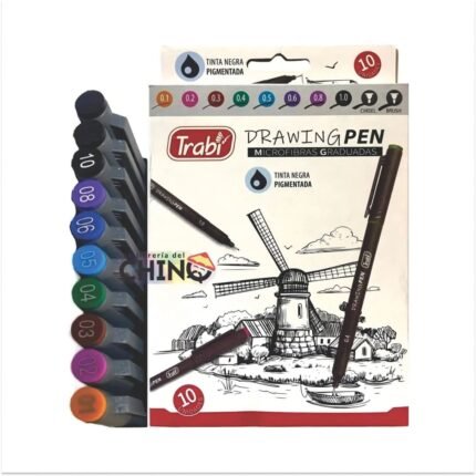 SET ESTILOGRAFICO TRABI DRAWING PEN X10 SURTIDO
