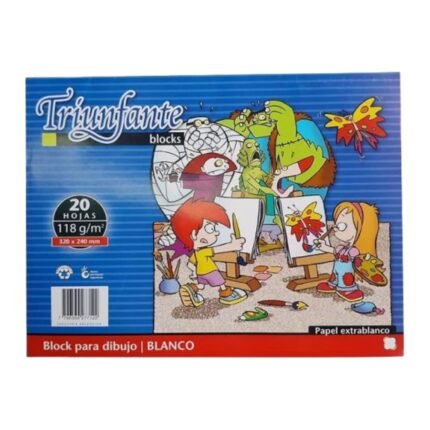 BLOCK TRIUNFANTE N° 6 BLANCO 20HS (TIPO EL NENE - CANSON) 118G