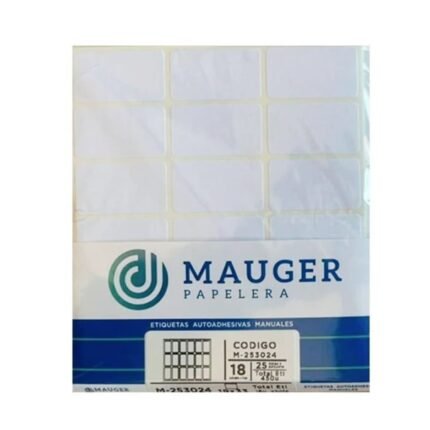 ETIQUETA MANUAL MAUGER M3024 19X34 MM PACK X25
