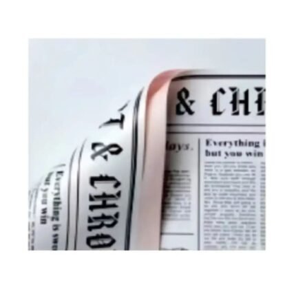 PAPEL COREANO 57X57 CM ROSA / BLANCO + TEXTO NEGRO