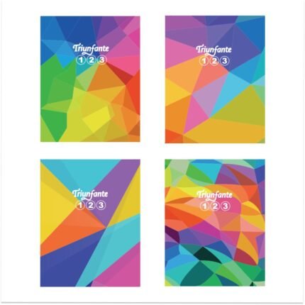 CUADERNO TRIUNFANTE CALEIDOSCOPIO 21X27 (A4-OFICIO) (N° 7) 100H RAYA TAPA DURA ESPIRAL ==