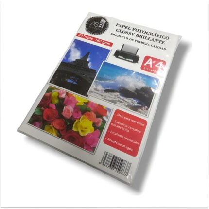 PAPEL FOTOGRAFICO ASB A4 180 GRSM 20 HJS.