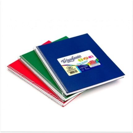 CUADERNO TRIUNFANTE VINILICO 21X27 (A4-OFICIO) (N° 7) 100H CUADRO TAPA DURA ROJO ESPIRAL ##