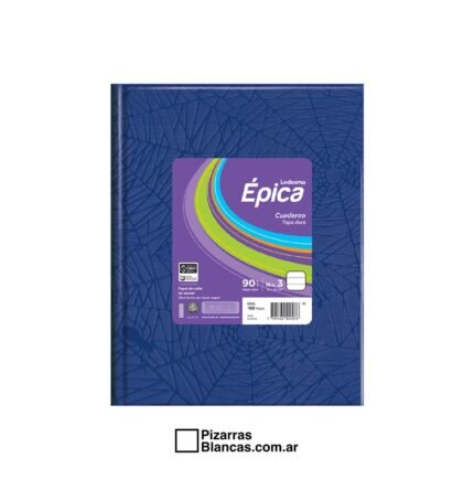 CUADERNO EPICA N°3 19X24 100Hojas Tapa Dura Raya - AZUL