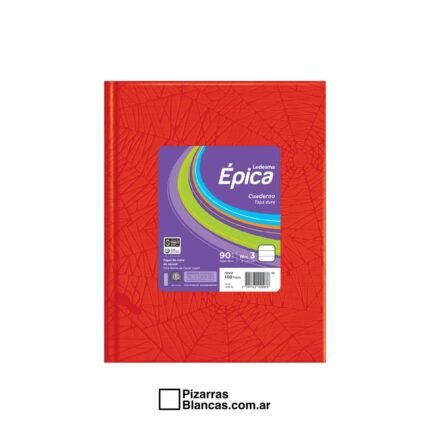 CUADERNO EPICA N°3 19X24 100Hojas Tapa Dura Raya - Rojo