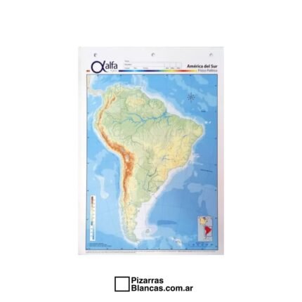 MAPA AMERICA DEL SUR FISICO POLITICO N°3 - xUnidad