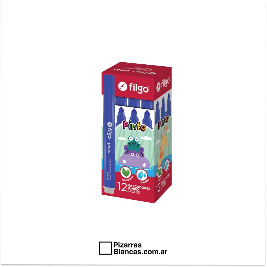 MARCADOR AL AGUA FILGO PINTO JUMBO AZUL PUNTA CONICA XU (2)