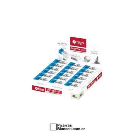 GOMA DE BORRAR FILGO DUOTEK 4021 AZUL Y BLANCA LAPIZ/TINTA