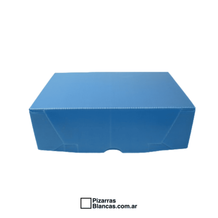 CAJA ARCHIVO PLASTICA PAGODA OFICIO 9 AZUL TAPA VOLCADA (26X38X9)