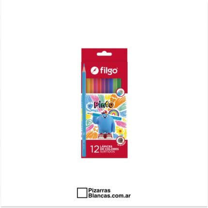 LAPICES DE COLORES RESINA LARGOS FILGO PINTO ESTUCHE X12 SURTIDO