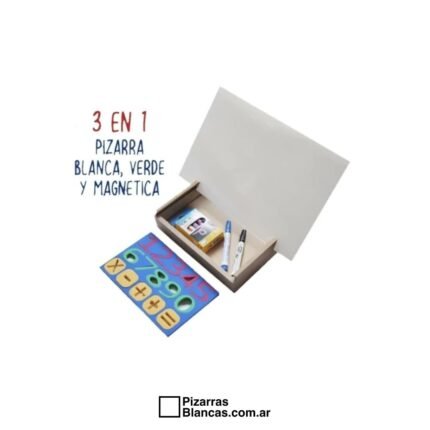VALIJA DE APRENDIZAJE PIZARRA 3 EN 1 - MARCADORES + TIZA + BORRADOR LIGGO