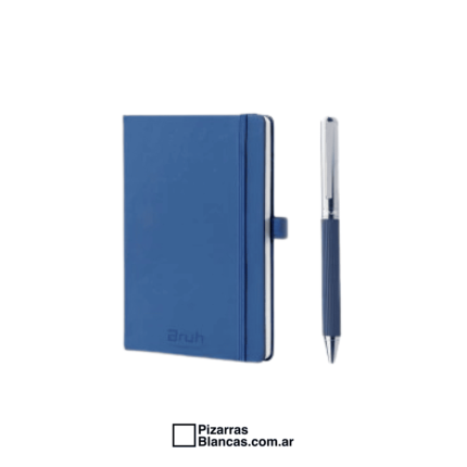 LAPICERA BOLIGRAFO REGALO BRUH + CUADERNO - COLORES SURTIDOS: GRIS ROSA AZUL