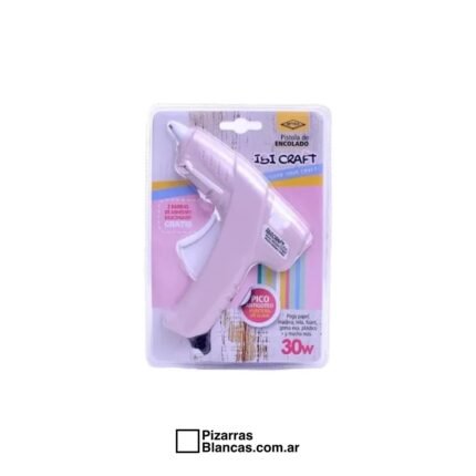PISTOLA ENCOLADORA IBI ROSA CHICA 7CM PARA BARRA DE SILICONA 30W