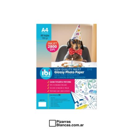 PAPEL FOTOGRAFICO IBI A4 180 GRSM 50 HJS