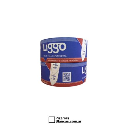 ROLLO NUMERADO LIGGO PARA TURNOS X 2000 UNIDADES PAPEL OBRA ALFANUMERICO