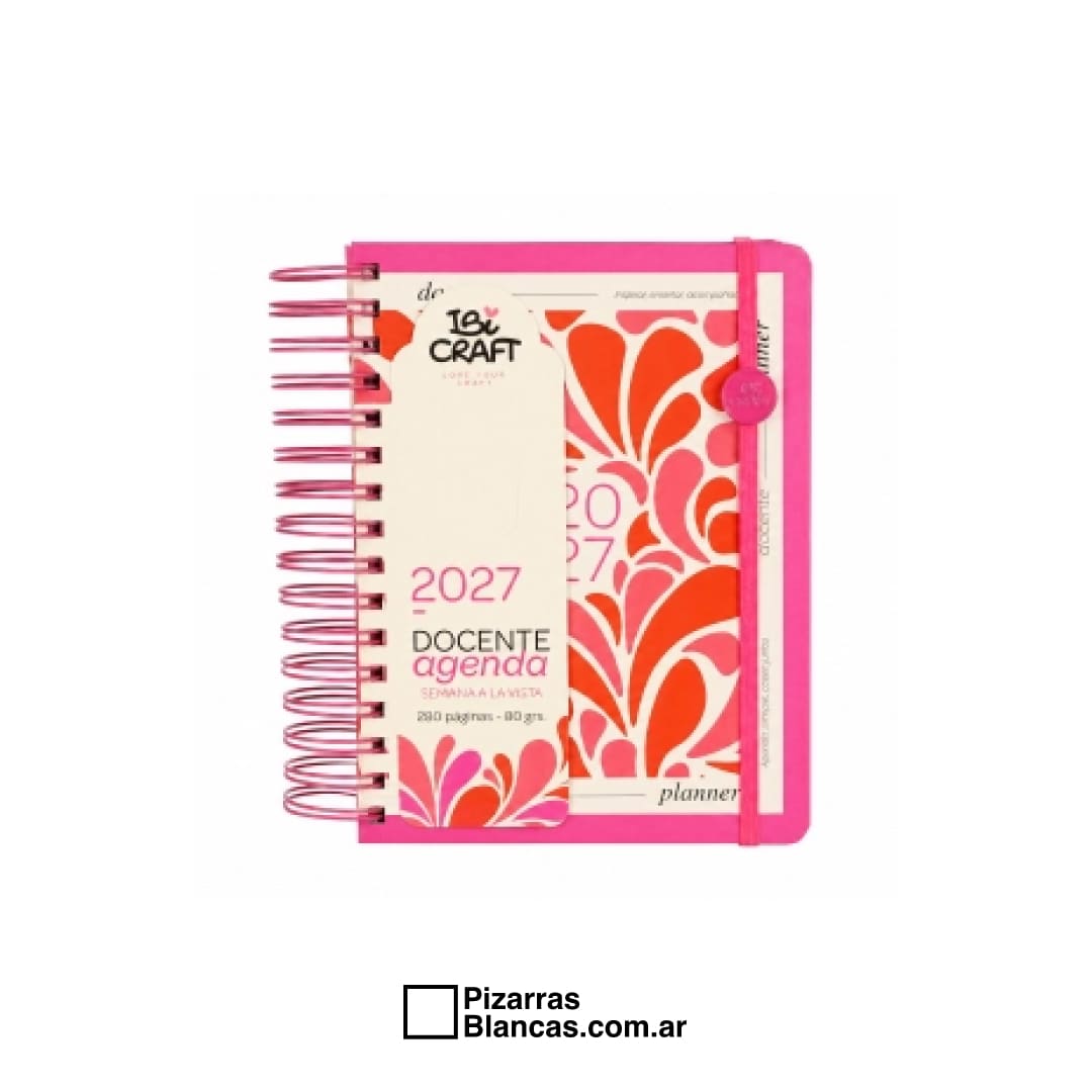 AGENDA SEMANAL 280HJS + REGLA + STICKERS DOCENTE