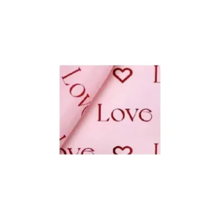 Papel Coreano 57x57 cm Rosa Claro y Rojo Love